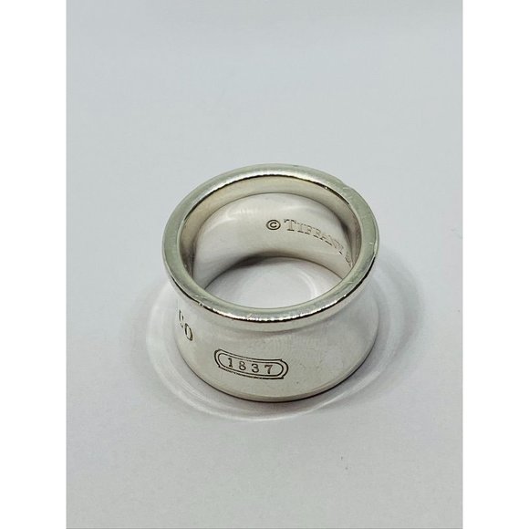 Tiffany & Co. Sterling Silver 1837 Wide Band Ring Size 4.75 - Picture 8 of 8
